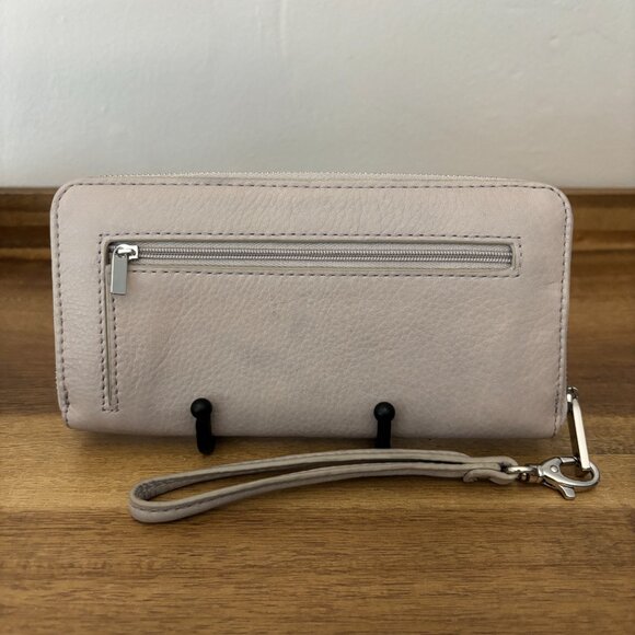 Fossil Marlow Gray Orange Purple White Patchwork Zip Around Clutch Wallet - Picture 3 of 8